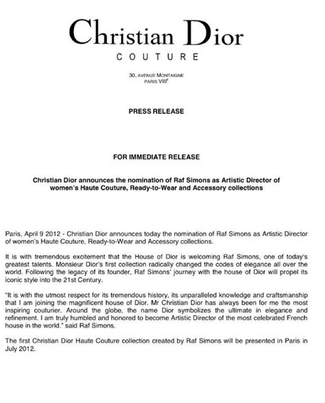 dior press release|christian dior profit history.